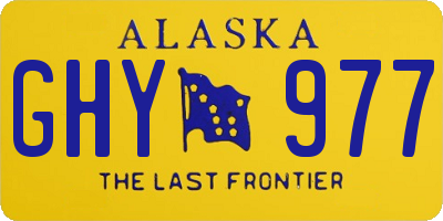 AK license plate GHY977