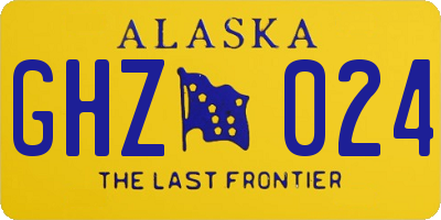 AK license plate GHZ024