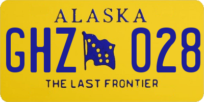 AK license plate GHZ028
