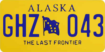 AK license plate GHZ043
