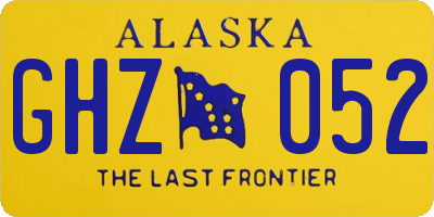 AK license plate GHZ052