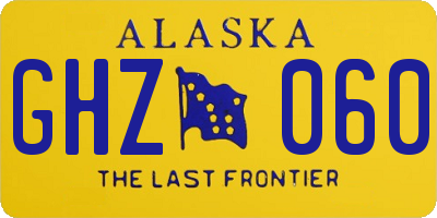 AK license plate GHZ060