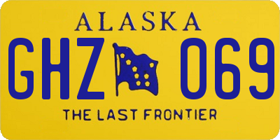 AK license plate GHZ069