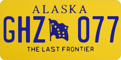 AK license plate GHZ077