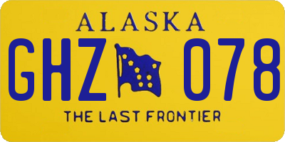 AK license plate GHZ078