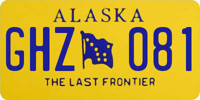 AK license plate GHZ081