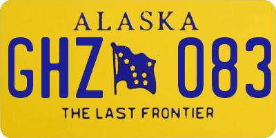 AK license plate GHZ083
