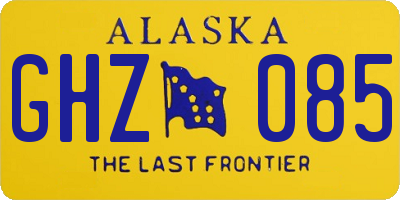 AK license plate GHZ085