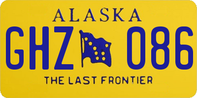 AK license plate GHZ086