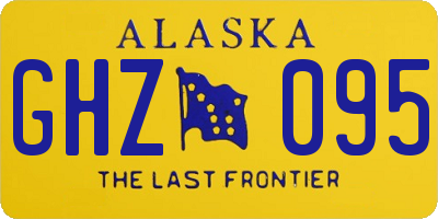 AK license plate GHZ095
