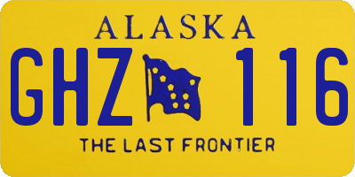 AK license plate GHZ116