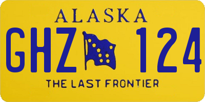 AK license plate GHZ124
