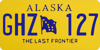 AK license plate GHZ127