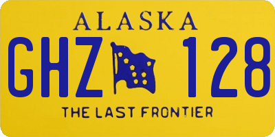 AK license plate GHZ128