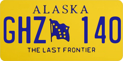 AK license plate GHZ140