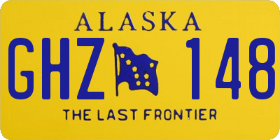 AK license plate GHZ148