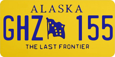 AK license plate GHZ155