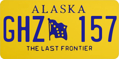 AK license plate GHZ157