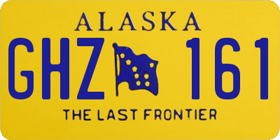 AK license plate GHZ161