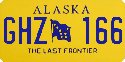 AK license plate GHZ166
