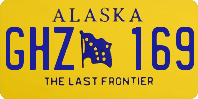 AK license plate GHZ169