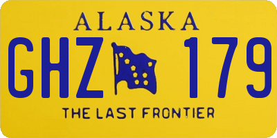 AK license plate GHZ179