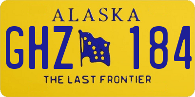AK license plate GHZ184