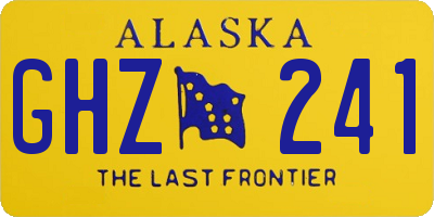 AK license plate GHZ241
