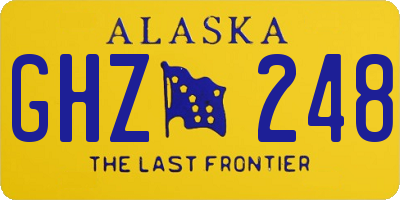 AK license plate GHZ248