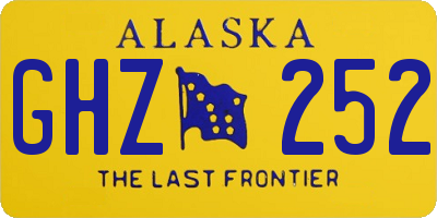 AK license plate GHZ252