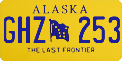 AK license plate GHZ253