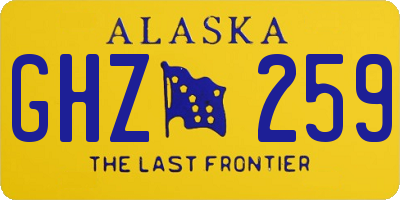AK license plate GHZ259