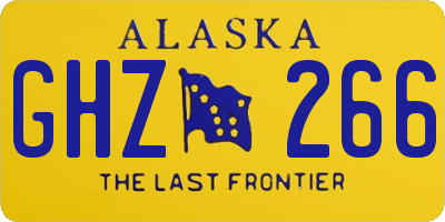 AK license plate GHZ266