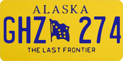 AK license plate GHZ274