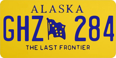 AK license plate GHZ284