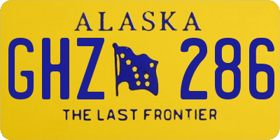 AK license plate GHZ286