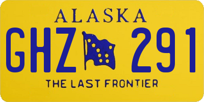 AK license plate GHZ291