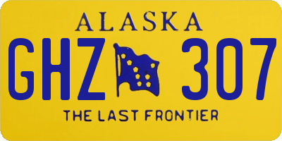 AK license plate GHZ307