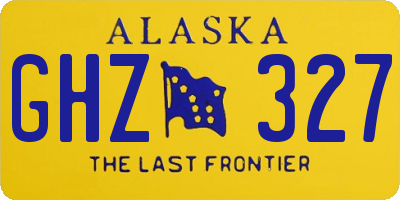 AK license plate GHZ327