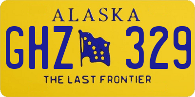 AK license plate GHZ329