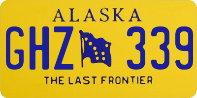 AK license plate GHZ339