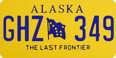 AK license plate GHZ349