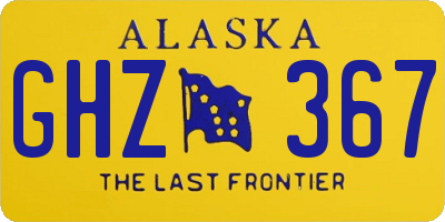 AK license plate GHZ367