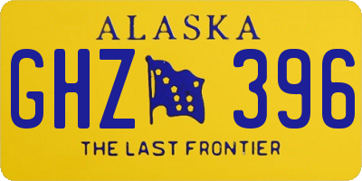 AK license plate GHZ396