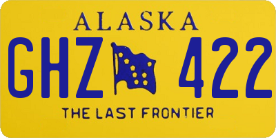 AK license plate GHZ422