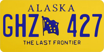AK license plate GHZ427
