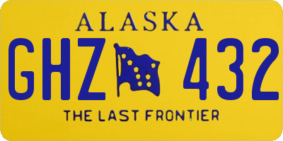 AK license plate GHZ432