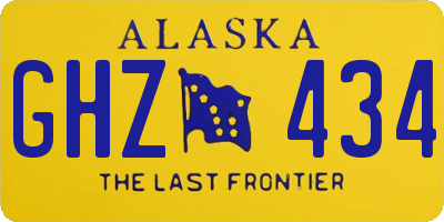 AK license plate GHZ434