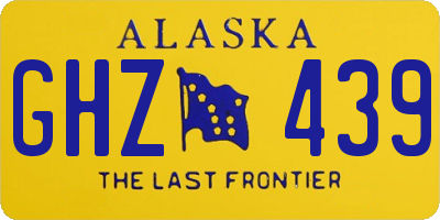 AK license plate GHZ439