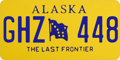 AK license plate GHZ448